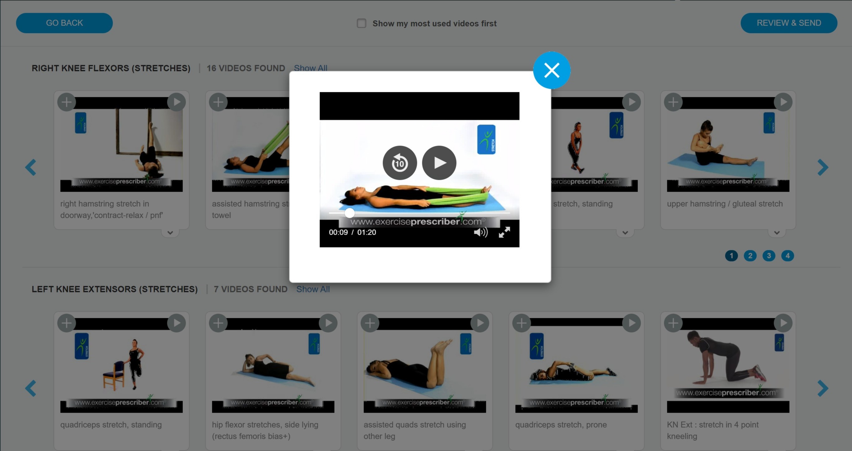 Exercise prescriber software image